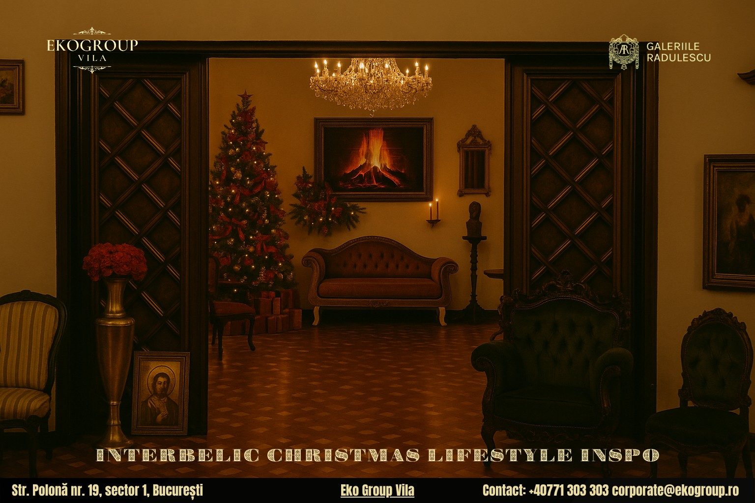 Decoratiuni de Craciun inspirate din farmecul Craciunului anilor ’30 – o experiență rafinată la Eko Group Vila